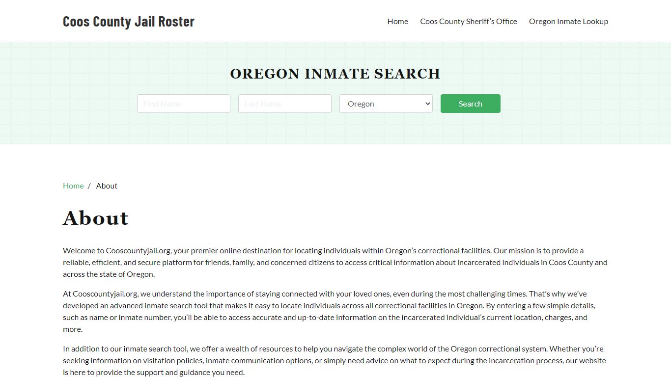 Oregon Inmate Search